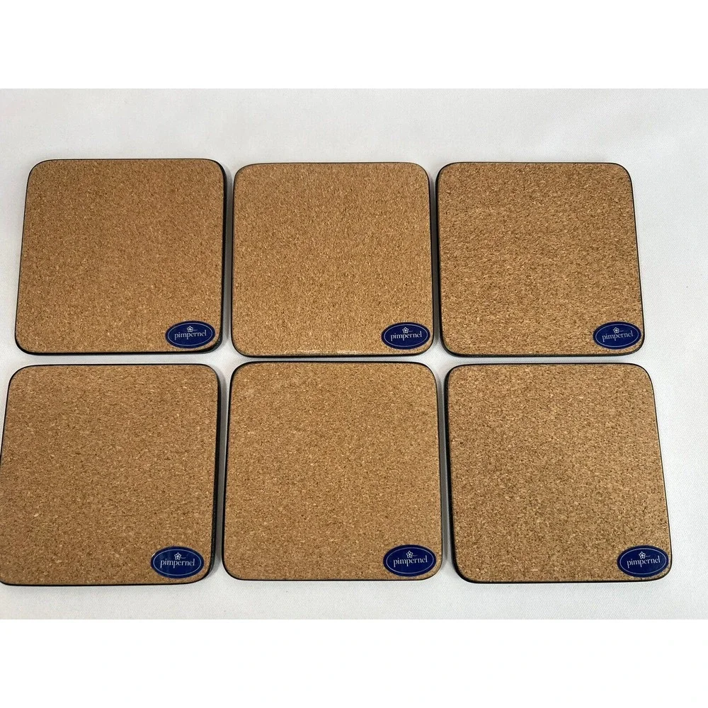 Pimpernel Coaster Set Hunting Lodge Antler Cork Back‎ Cabin Decor